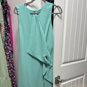Adrianna Papell Asymmetrical Mint Dress